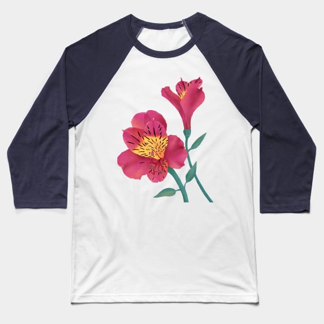 Beautiful Lily Flower Baseball T-Shirt by Annelie